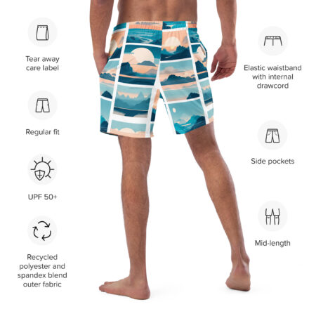 all over print recycled swim trunks white back 6550f88f580d5