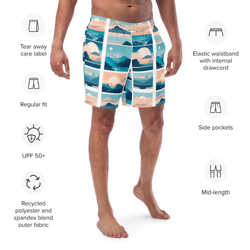 all over print recycled swim trunks white front 6550f88f571bc