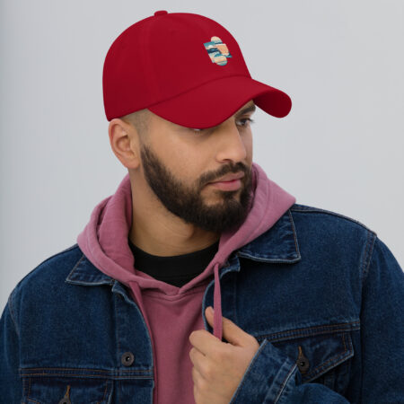 classic dad hat cranberry right front 6550c4177746a