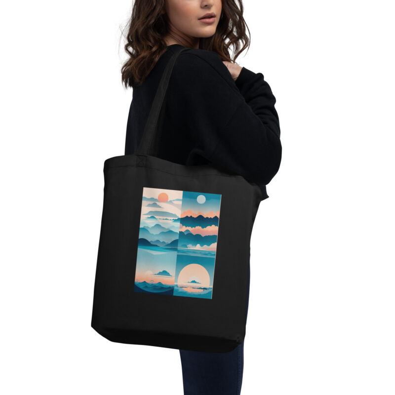 Carry Coastal Charm: Eco Tote Bag for the Stylish and Eco-Conscious Shopper 🌿 - Iglecreations: Serene Coastline Horizons