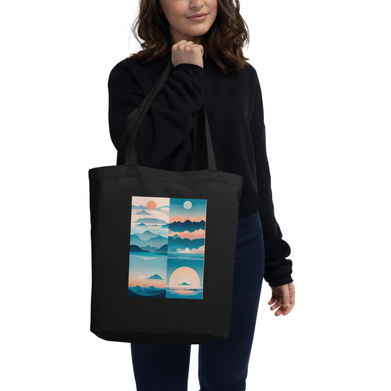 Carry Coastal Charm: Eco Tote Bag for the Stylish and Eco-Conscious Shopper 🌿 - Iglecreations: Serene Coastline Horizons