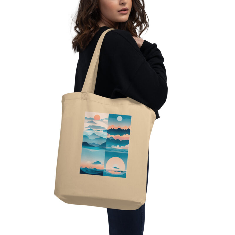 Carry Coastal Charm: Eco Tote Bag for the Stylish and Eco-Conscious Shopper 🌿 - Iglecreations: Serene Coastline Horizons