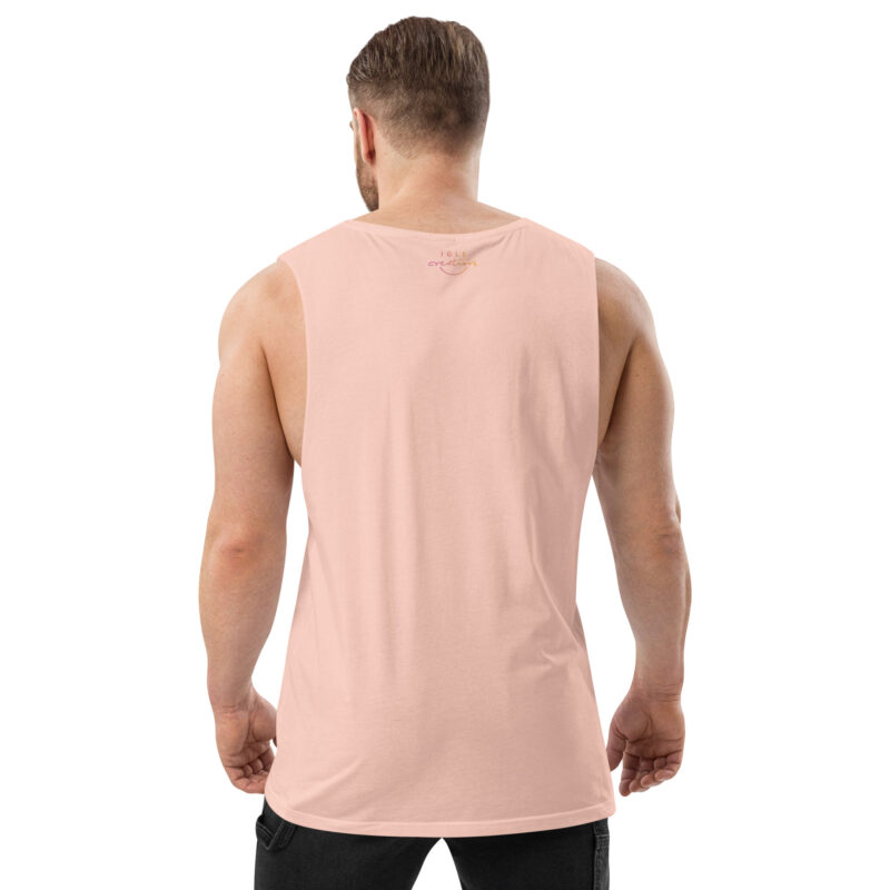 mens drop arm tank top pale pink back 6550be1179b56