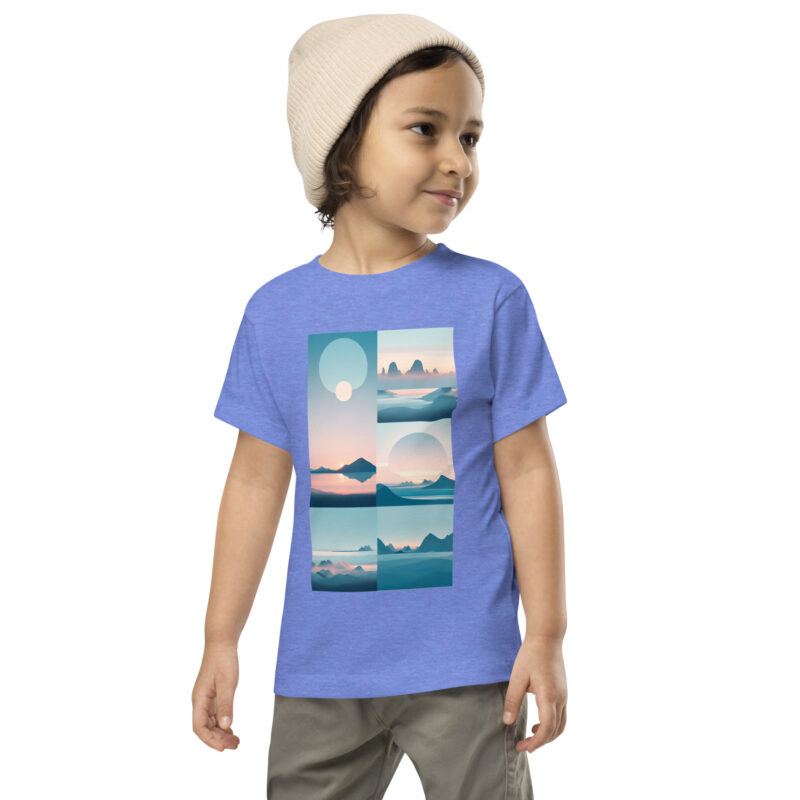 Trendy Tots Unleashed - Toddler Short Sleeve Tee Extravaganza! - Iglecreations: Serene Coastline Horizons