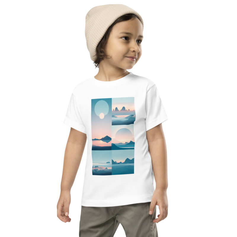 Trendy Tots Unleashed - Toddler Short Sleeve Tee Extravaganza! - Iglecreations: Serene Coastline Horizons