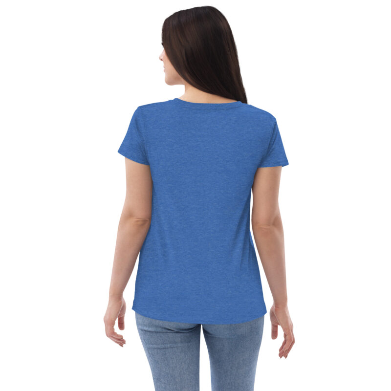 womens recycled v neck t shirt blue heather back 2 6551001a23a62