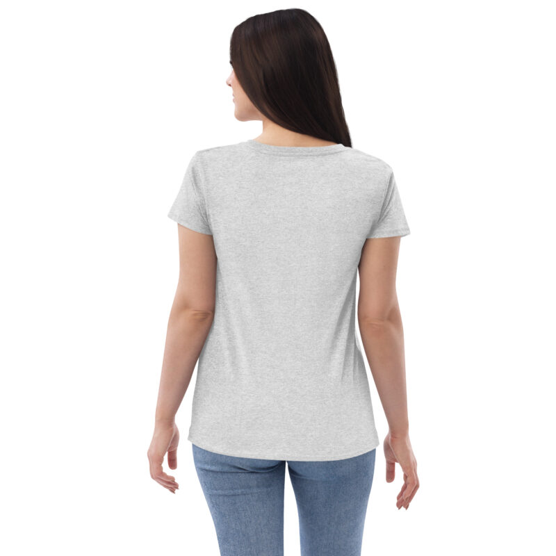 womens recycled v neck t shirt light heather grey back 2 6551001a24816