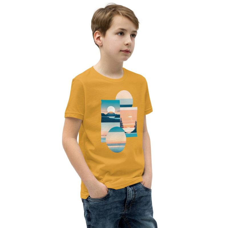 youth staple tee mustard right front 6550e8270aa3d